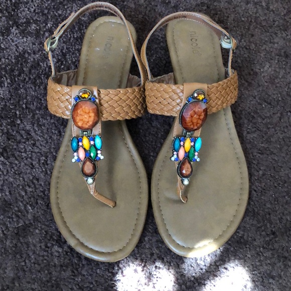 Jeweled Sandals - Picture 1 of 3